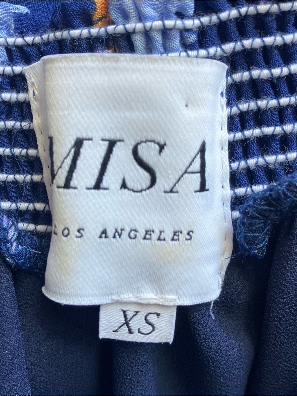 MISA Los Angeles Floral Off Shoulder Ruffle Mini Dress Blue Boho size XS - Picture 4 of 10